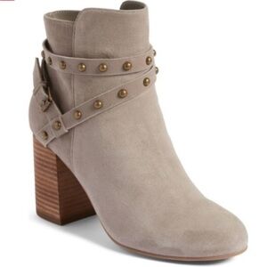 BP Kolo Grey Suede Heeled Booties